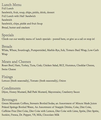 Menu photo 7 Meadowbrook Orchards Sterling, MA