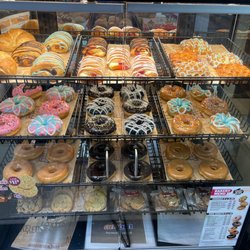 ampm - The donuts are so fun! The kids, and even some adults come to this site just for the colorful donuts. They taste fresh, look amazing.
