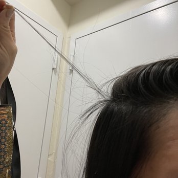 KIDA NYC - An example of the layering and texturing technique which left behind patches of short hair all around my head. - Hair Salons Near Me - New York, New York KIDA NYC - An example of the layering and texturing technique which left behind patches of short hair all around my head. - Hair Salons Near Me - New York, New York