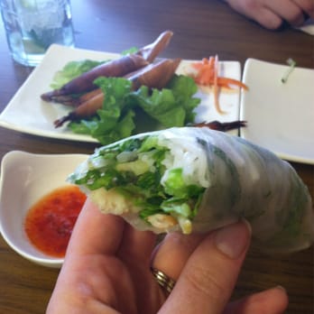 Pho Viet - Shrimp spring roll, with shrimp roll in the background. Both were excellent! - Vietnamese Near Me - Atlantic Beach, Florida Pho Viet - Shrimp spring roll, with shrimp roll in the background. Both were excellent! - Vietnamese Near Me - Atlantic Beach, Florida