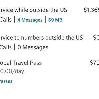 XFINITY - This shows the Global Travel Pass and the charges for "services while outside the US". - Internet Service Providers Near Me