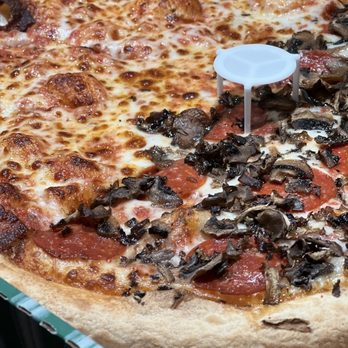 Ameci Pizza Kitchen - Glendale - Half n Half (LRG): Cheese/ Pepperoni mushroom. - Pizza Near Me - Glendale, California Ameci Pizza Kitchen - Glendale - Half n Half (LRG): Cheese/ Pepperoni mushroom. - Pizza Near Me - Glendale, California