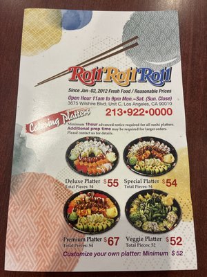 Menu photo 5 ROLL roll Roll Los Angeles, CA Menu photo 5 ROLL roll Roll Los Angeles, CA