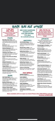 Menu photo 7 Back Bay Ale House Atlantic City, NJ Menu photo 7 Back Bay Ale House Atlantic City, NJ