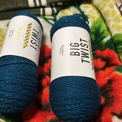 Michaels - Pretty blue sparkling yarn for pretty throw or shawl