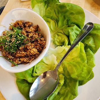 Sammy's Restaurant & Bar - chicken lettuce cups (happy hour half off shareable plates) - Gluten-Free Near Me - Henderson, Nevada Sammy's Restaurant & Bar - chicken lettuce cups (happy hour half off shareable plates) - Gluten-Free Near Me - Henderson, Nevada