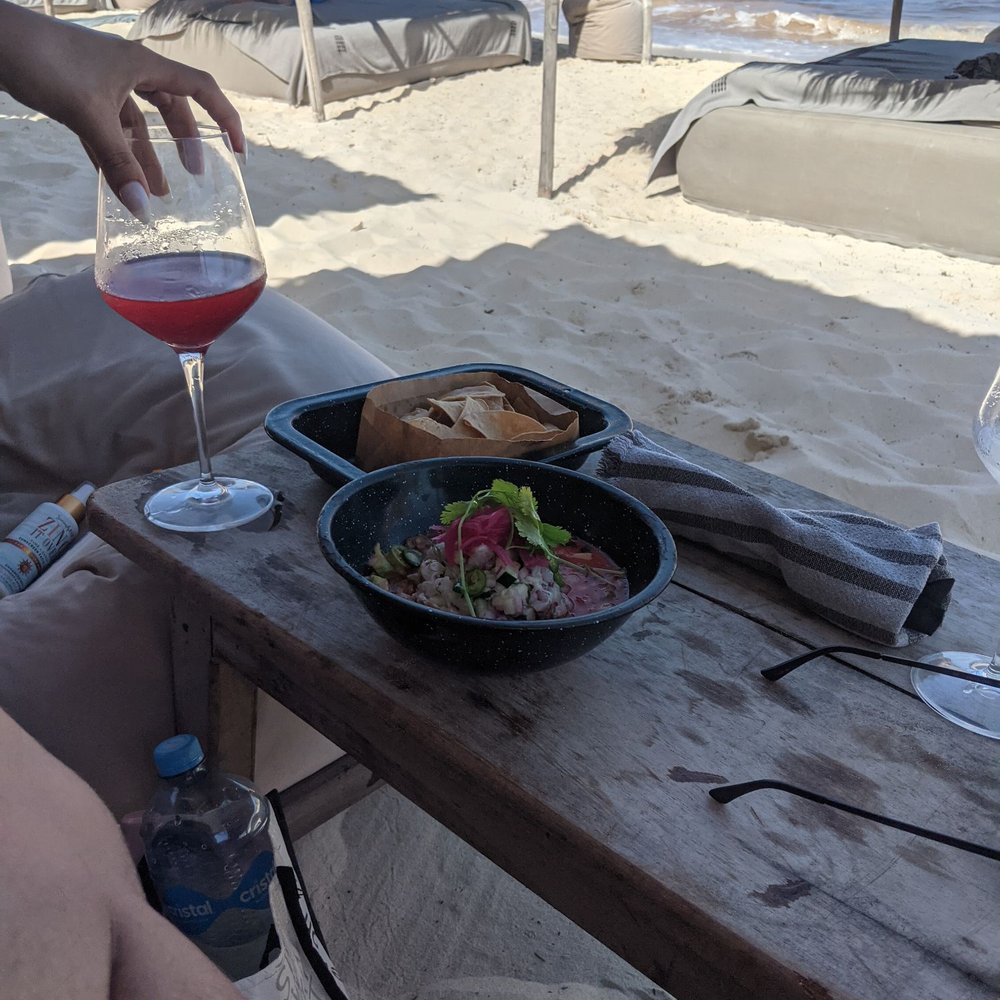 Ceviche and sangria! Ceviche and sangria!