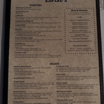 Espiau's - Menu - Mexican Near Me - Claremont, California