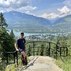 Meadows In the Sky Parkway - Glance at downtown Revelstoke along worthwhile Stop #3 - Nels Nelson of Meadows in the Sky Parkway.