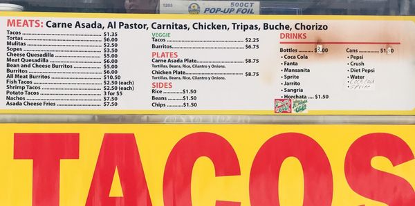 Menu photo 2 Eagles Tacos Los Angeles, CA