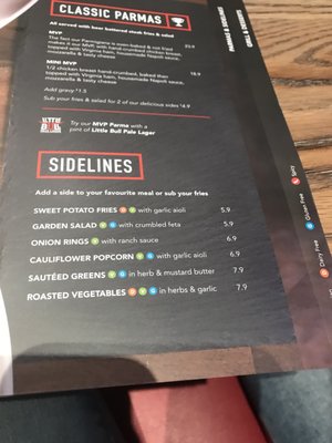 Menu photo 1 The Sporting Globe Chermside, QLD