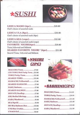Menu photo 6 Sushi Hana Waimea, HI Menu photo 6 Sushi Hana Waimea, HI