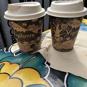 Vigilante Coffee - The cups are biodegradable which is dope. - Coffee & Tea Near Me - Oceanside, California Vigilante Coffee - The cups are biodegradable which is dope. - Coffee & Tea Near Me - Oceanside, California