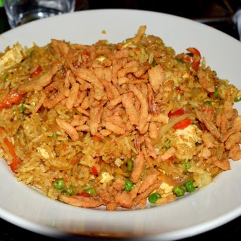 Hollerhorn Distilling - Indian fried rice.  Good when it's topped with Sriracha. - Distilleries Near Me - Naples, New York