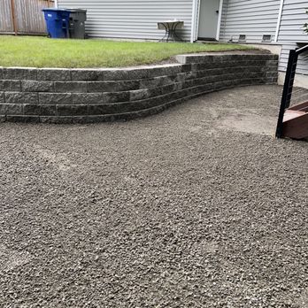 Pro Landscaping - a backyard with a retaining wall - Landscaping Near Me - Tacoma, Washington
