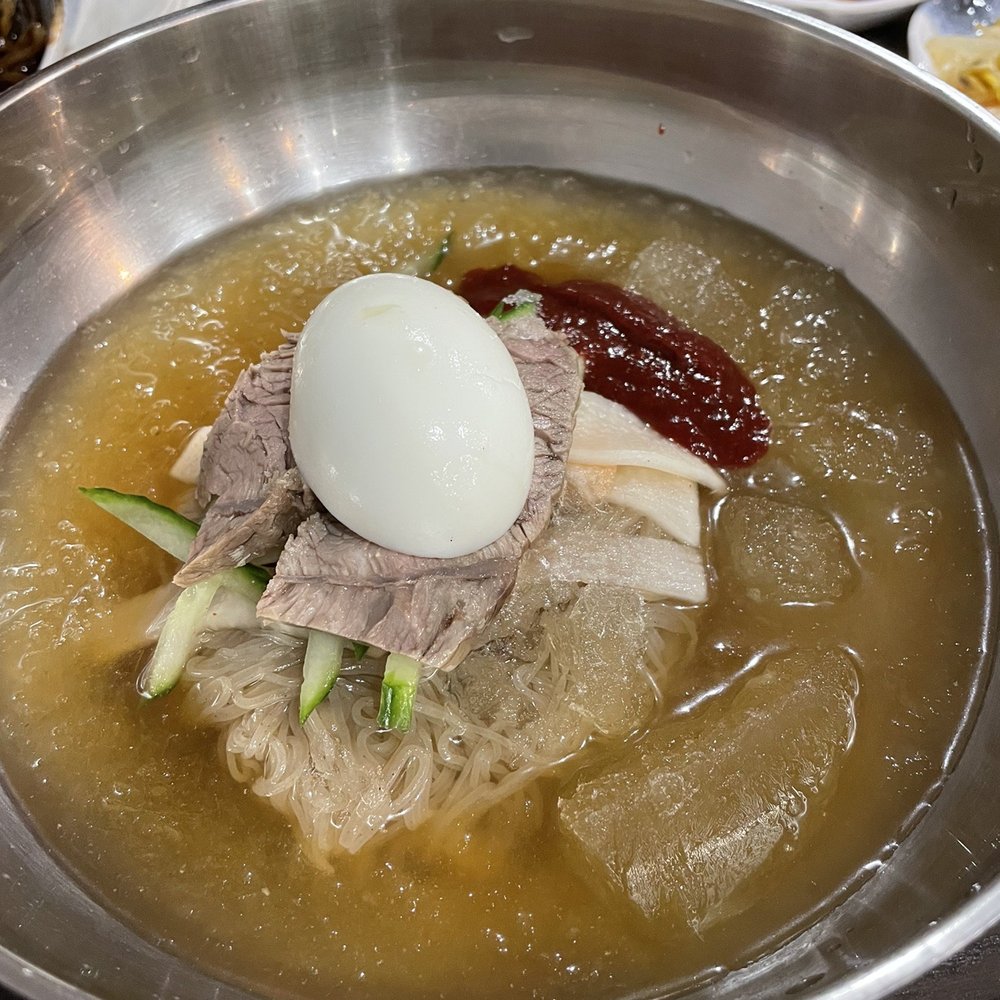 BAB Korean Food & BBQ - BiBim Naengmyun (cold noodles with spicy paste) - Hot Pot Near Me - Hamilton, Ontario BAB Korean Food & BBQ - BiBim Naengmyun (cold noodles with spicy paste) - Hot Pot Near Me - Hamilton, Ontario