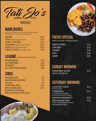 Menu photo 1 Tati Jo’s Caribbean Bistro Franklin Square, NY Menu photo 1 Tati Jo’s Caribbean Bistro Franklin Square, NY