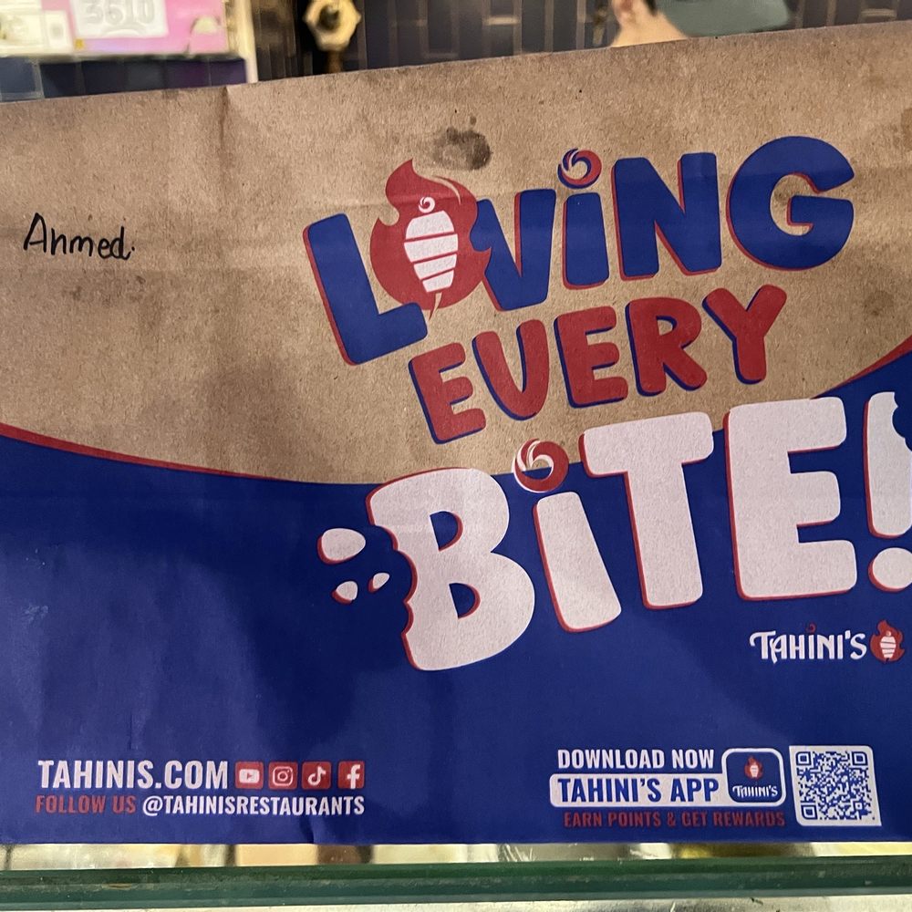 Tahini's - King St W - Oil and dirty bag of food - Middle Eastern Near Me - Toronto, Ontario