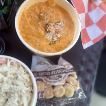 Georgetown Seafood - Lobster Bisque (L) with lobster meat - Seafood Near Me - Washington, DC, District of Columbia