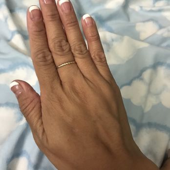Lisa Nails & Facial - My right hand with french tip & short nails - Waxing Near Me - Carson, California Lisa Nails & Facial - My right hand with french tip & short nails - Waxing Near Me - Carson, California