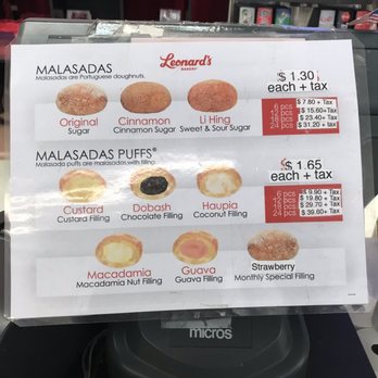 Leonard's Bakery - The variety of Malsadas Puffs you can choose from! Take a look! - Bakeries Near Me - Honolulu, Hawaii