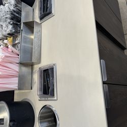 Wendy's - No napkins or ketchup available to guest.