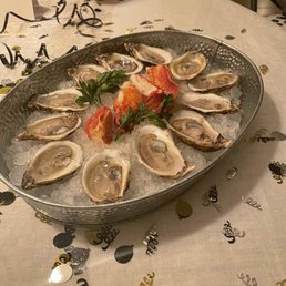 Oysters on the half shell Oysters on the half shell