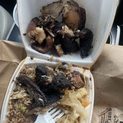 Sun Splash Jamaican Restaurant - Jerk pork mixed with too much fat