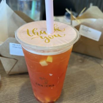 Cha2Cha - Mango strawberry drink - Bubble Tea Near Me - Anaheim, California