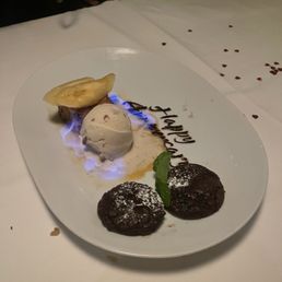 Anniversary dessert.