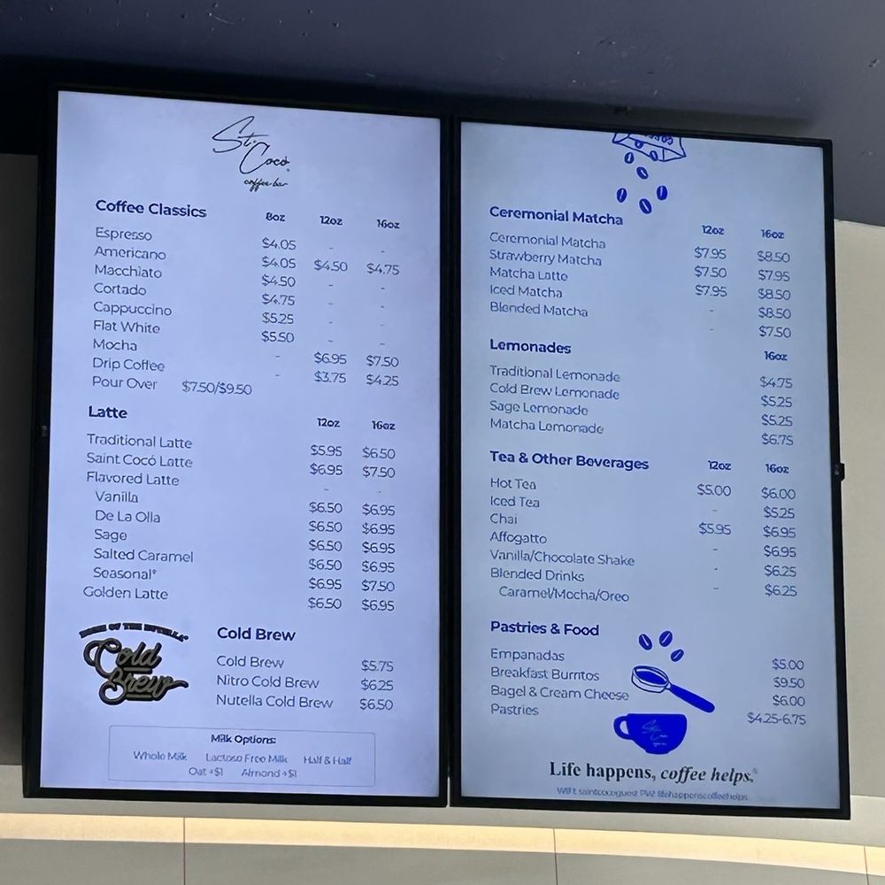 Saint Coco Coffee Bar - The menu - Coffee & Tea Near Me - San Diego, California Saint Coco Coffee Bar - The menu - Coffee & Tea Near Me - San Diego, California