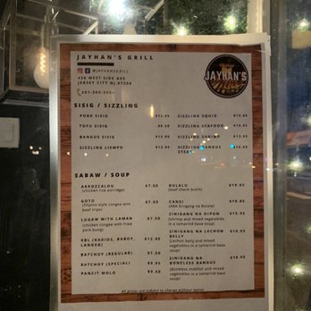 Jayhan's Grill - Menu - Filipino Near Me - Jersey City, New Jersey Jayhan's Grill - Menu - Filipino Near Me - Jersey City, New Jersey