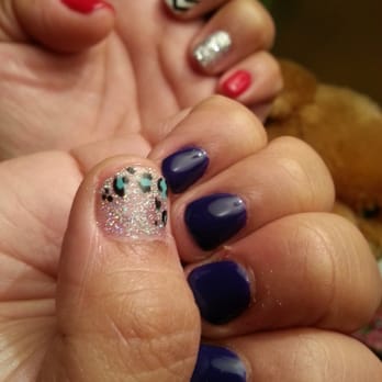 Nail Lounge On Miracle Mile - Mine & Jazmyne's nails! Nikki did hers. Vy did mine but Nikki did my design. - Nail Salons Near Me - Stockton, California