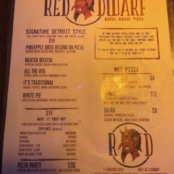 Red Dwarf - Menu - Beer Bar Near Me - Las Vegas, Nevada Red Dwarf - Menu - Beer Bar Near Me - Las Vegas, Nevada