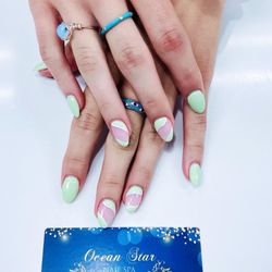 Ocean Star Nail Spa - Powder gel with design