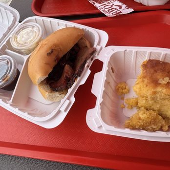 Sweet Lou's BBQ - Brisket sandwich, potato salad, cornbread - Barbeque Near Me - Huntington Beach, California Sweet Lou's BBQ - Brisket sandwich, potato salad, cornbread - Barbeque Near Me - Huntington Beach, California
