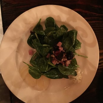 Chimayo - Spinach Salad w/ poached pear, mission figs, Kentucky country ham, pecans, requeson cheese, & serrano-mustard vinaigrette - New American Near Me - Park City, Utah