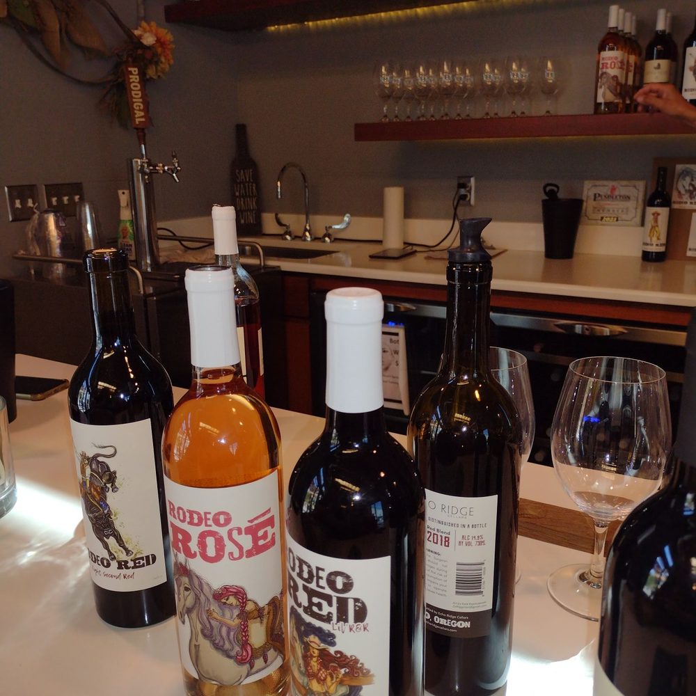 Echo Ridge Cellars - Cleaver labels. - Rodeo Rose was a good one - Wine Tasting Room Near Me - Echo, Oregon Echo Ridge Cellars - Cleaver labels. - Rodeo Rose was a good one - Wine Tasting Room Near Me - Echo, Oregon