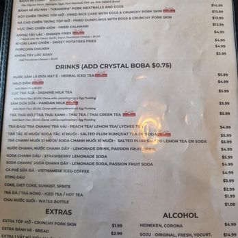 Grandpa's Kitchen - Grill Bar 168 - Menu as of 07/24/26 - Vietnamese Near Me - Garden Grove, California
