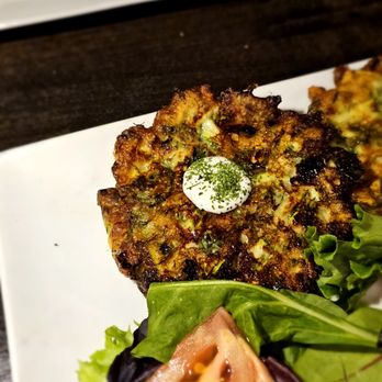 Pierre Loti Union Square - Zucchini Pancakes/Mücver. Tasty version though softer than other spots - Mediterranean Near Me - New York, New York Pierre Loti Union Square - Zucchini Pancakes/Mücver. Tasty version though softer than other spots - Mediterranean Near Me - New York, New York