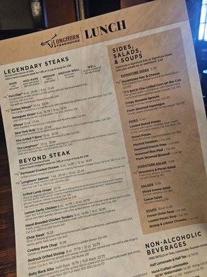 Menu photo 1 LongHorn Steakhouse Norridge, IL