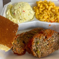 Becky's & Mary's Restaurant - Meatloaf, Mac n cheese, and potato salad