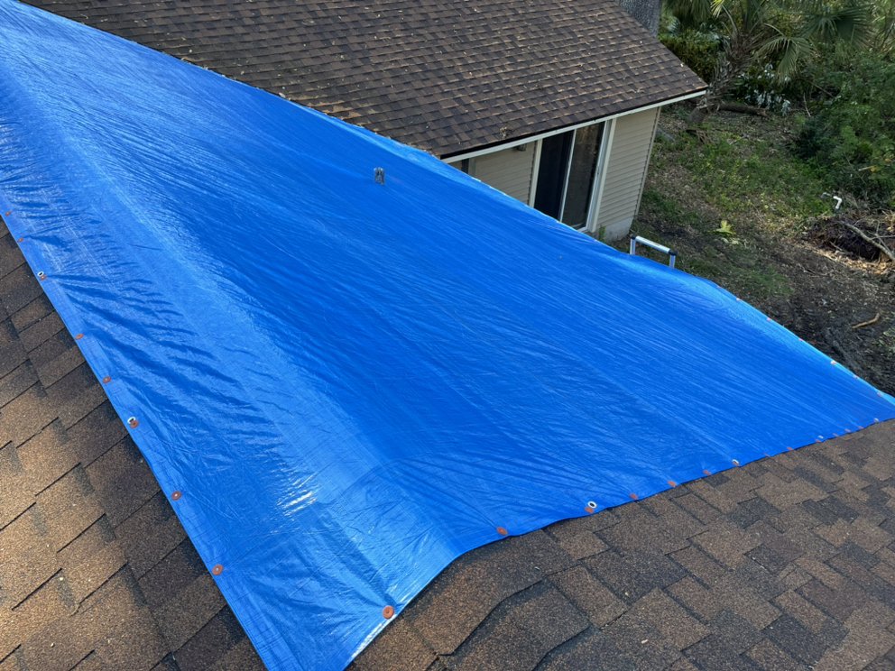 Slide of Blue Tarp Express