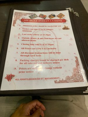 Menu photo 1 Swagat Indian Cuisine Makati, NCR Menu photo 1 Swagat Indian Cuisine Makati, NCR