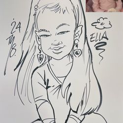 Tooney Ty Caricatures - B/W Caricature Sample