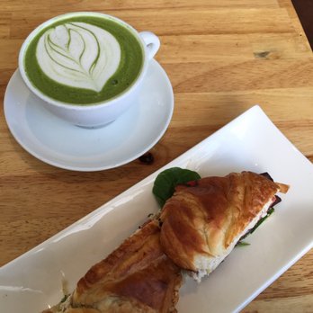Cure Coffeehouse - Green tea latte with chicken salad sandwich! - Coffee & Tea Near Me - Norfolk, Virginia Cure Coffeehouse - Green tea latte with chicken salad sandwich! - Coffee & Tea Near Me - Norfolk, Virginia