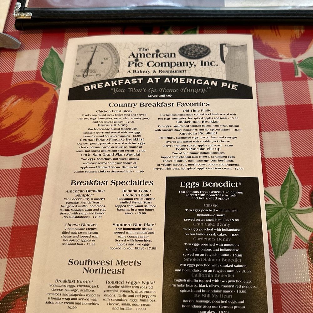 The American Pie Company - Current Menu - Breakfast & Brunch Near Me - Sherman, Connecticut The American Pie Company - Current Menu - Breakfast & Brunch Near Me - Sherman, Connecticut