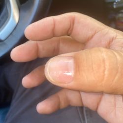 Nail Studio - Stained nails because wouldn't let me dry my nails long enough