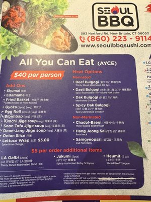 Menu photo 1 Seoul B.B.Q New Britain, CT Menu photo 1 Seoul B.B.Q New Britain, CT