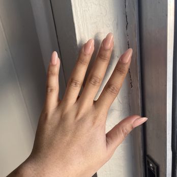 Diamond Nails - Classic nude, almond - Nail Salons Near Me - Abilene, Texas